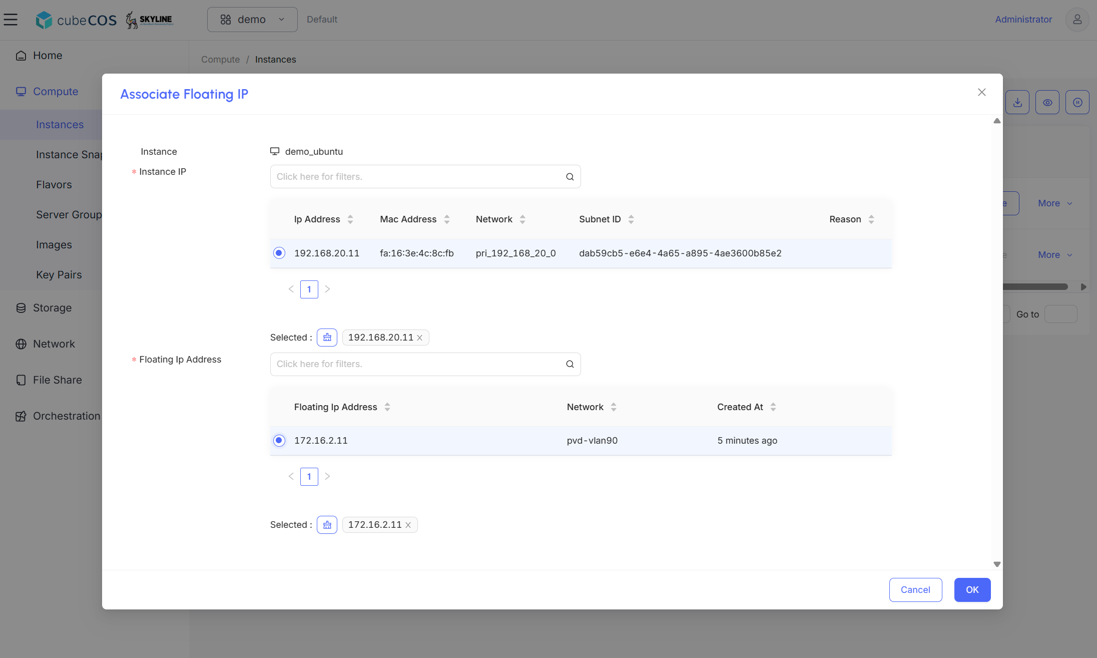 Associate Floating IP to Instance | Bigstack Documentation