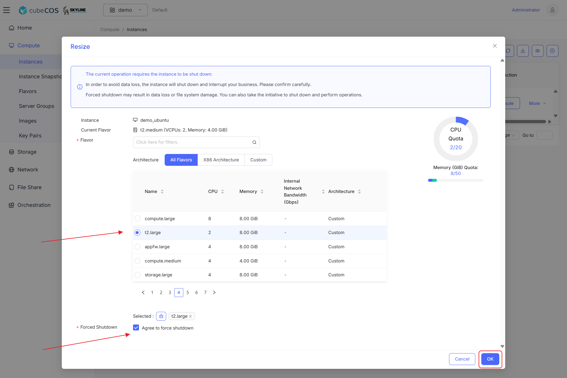 Resize Instance | Bigstack Documentation