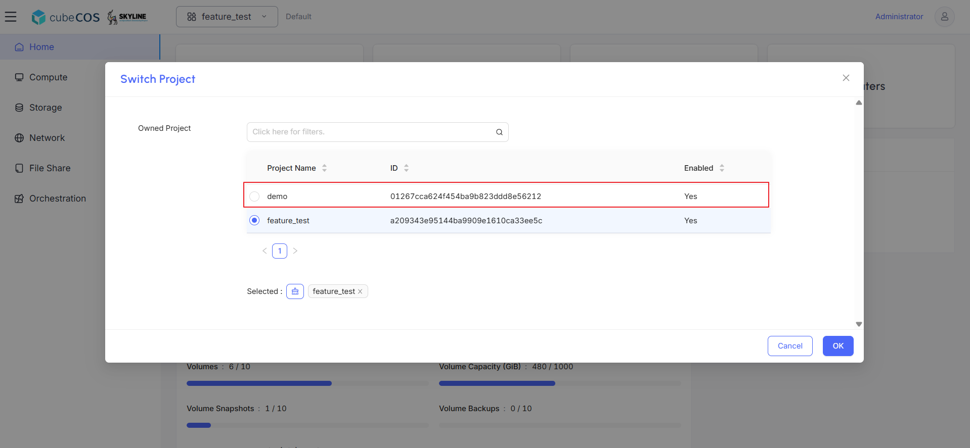 How to assign users to CubeCOS projects | Bigstack Documentation