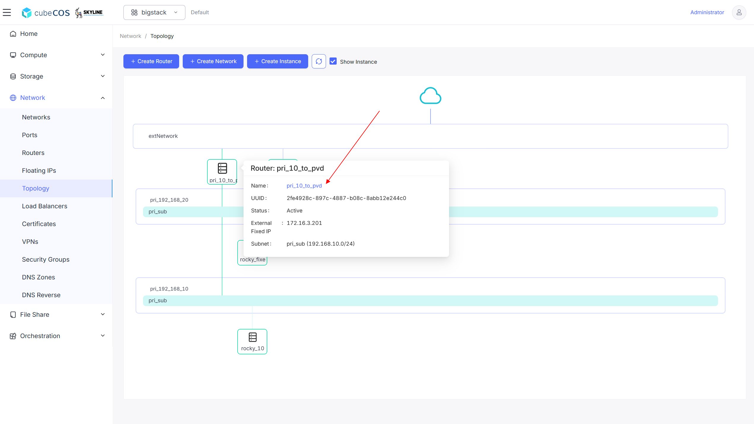 Enable communication between two private networks by configuring a ...