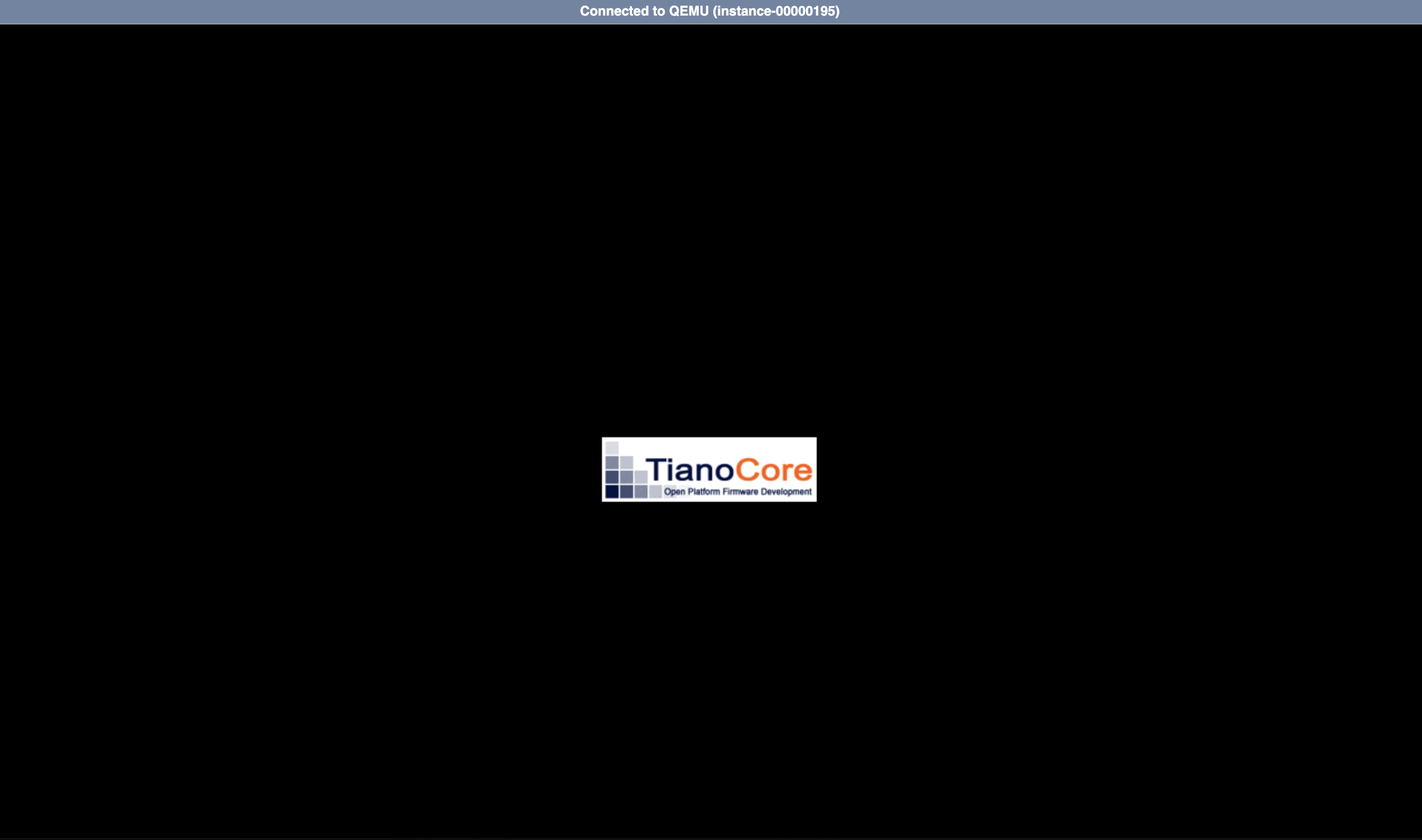 Windows UEFI ブートコンソールの画面