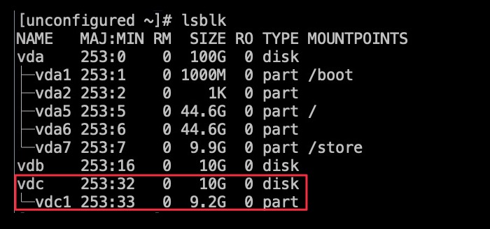 使用 lsblk 識別 USB 裝置